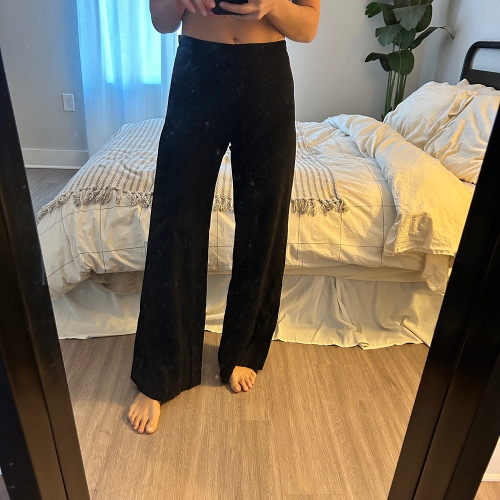 Giorgio Armani High Rise Wide Leg Wool Trousers